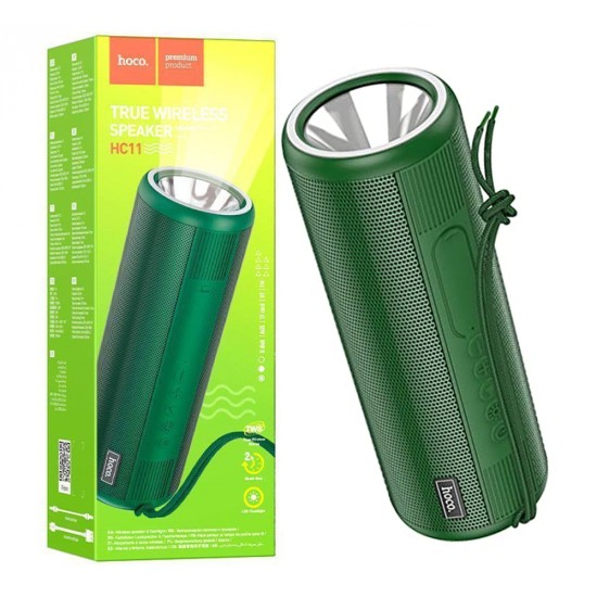 Hoco Sports BT Speaker HC11 Bora with Flashlight 1200mAh Dark Green